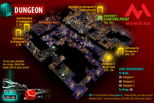 Dungeon - Bản đồ game Mu Online